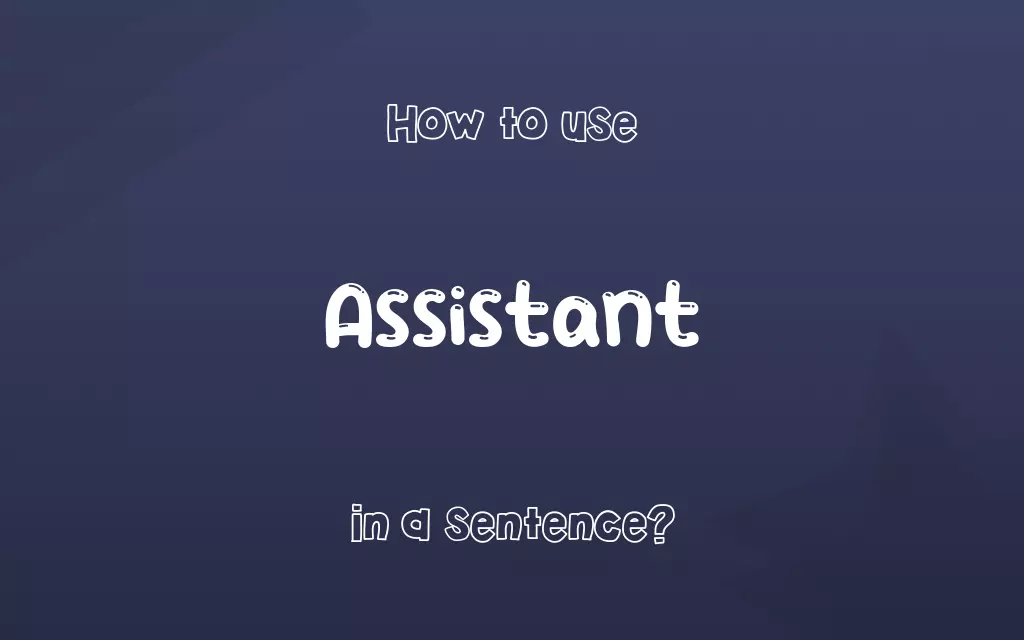 Assistant in a sentence