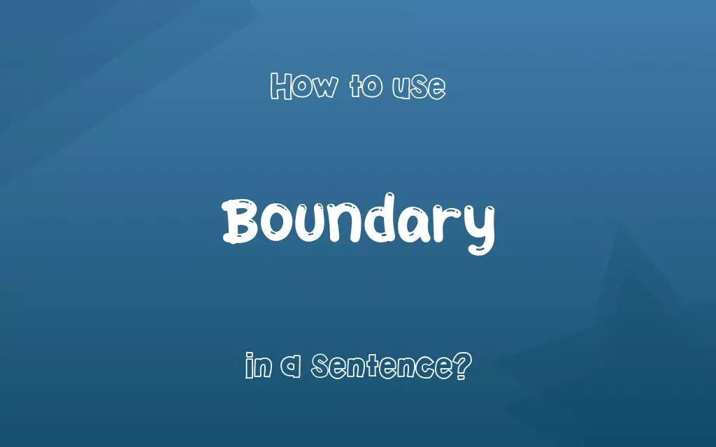 Boundary in a sentence