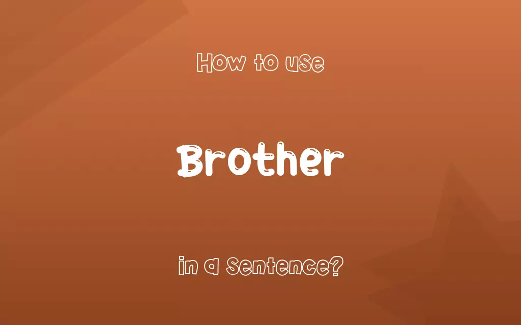 Brother in a sentence