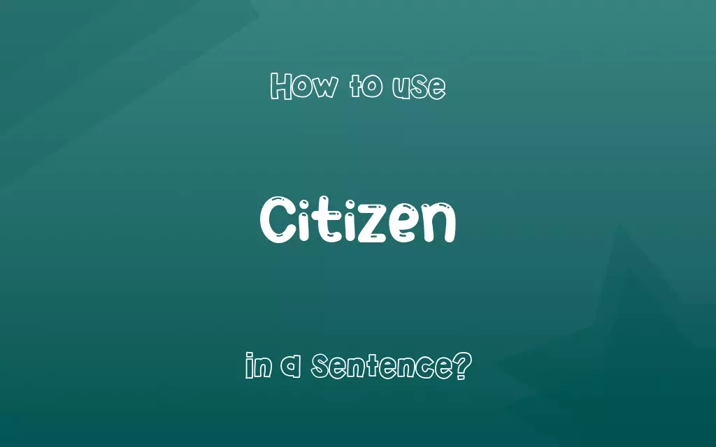 Citizen in a sentence