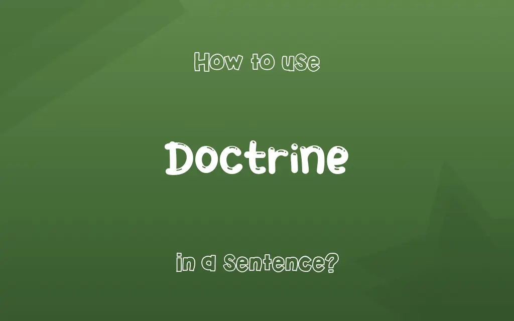 Doctrine in a sentence