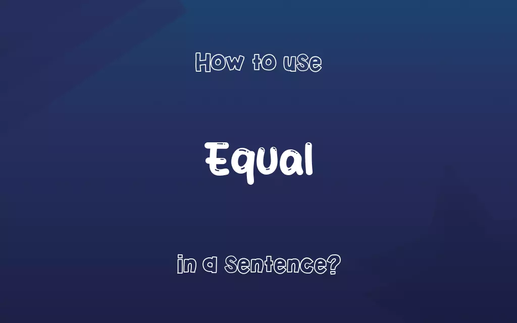 Equal in a sentence