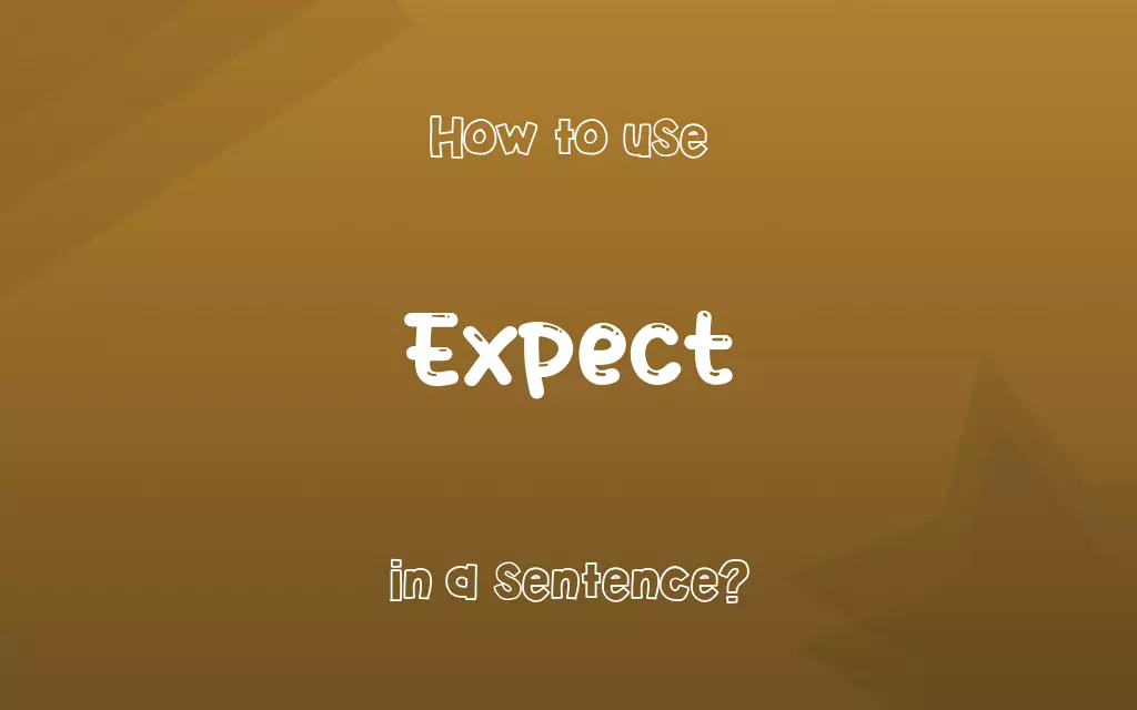 Expect in a sentence