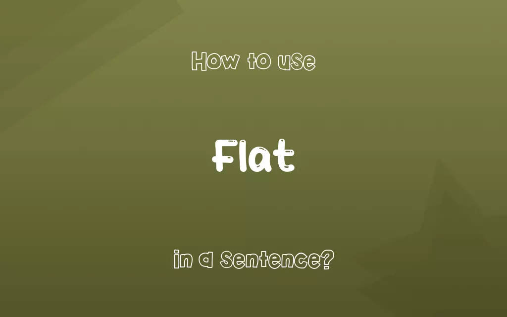 Flat in a sentence