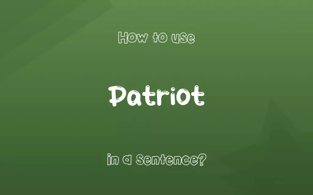 Patriot in a sentence
