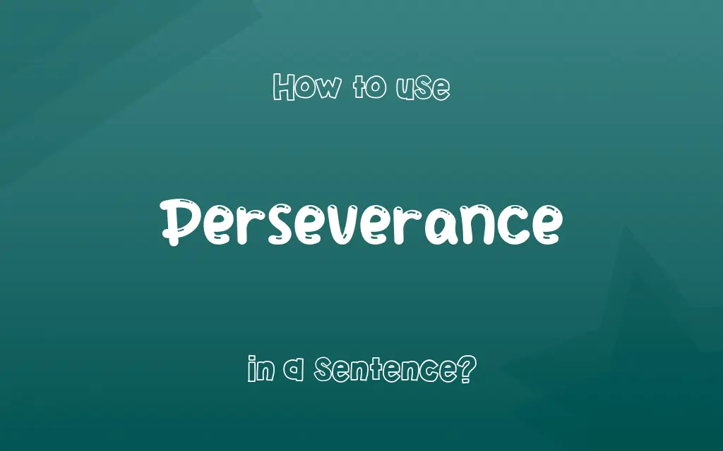 Perseverance in a sentence