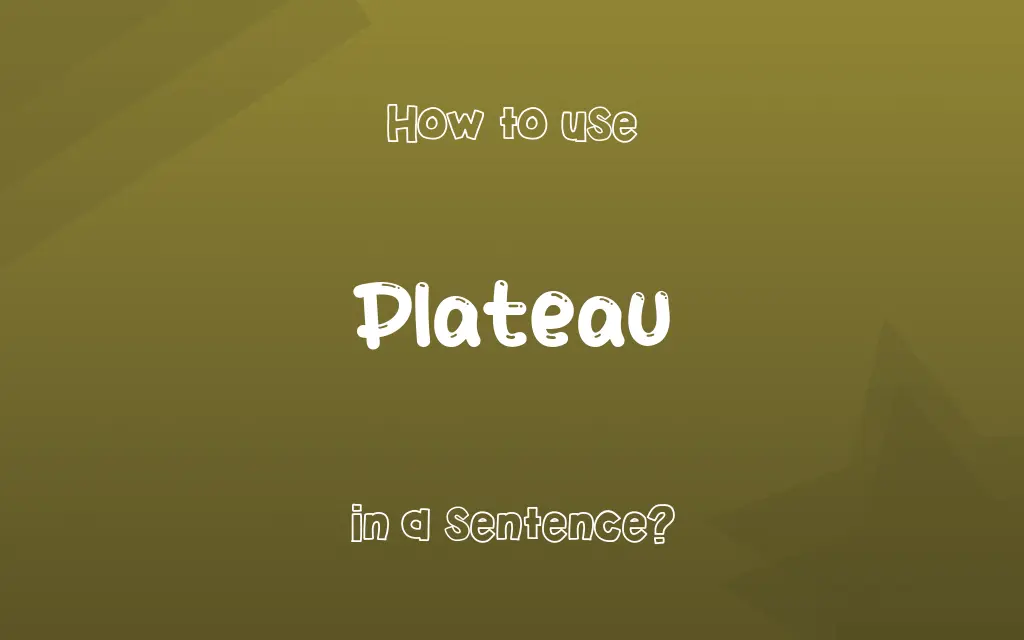 Plateau in a sentence