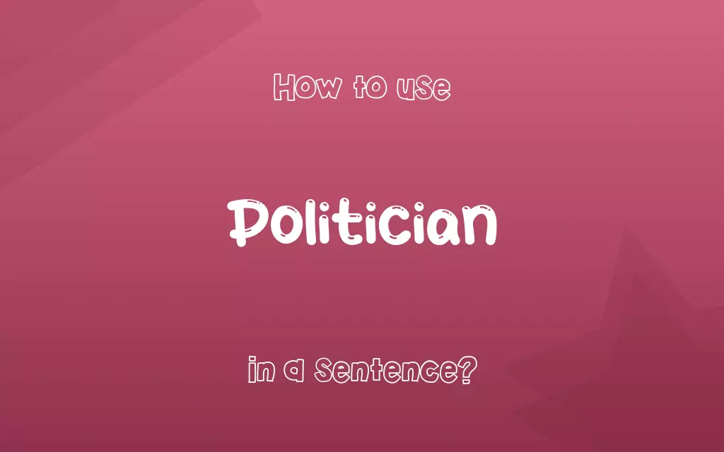 Politician in a sentence
