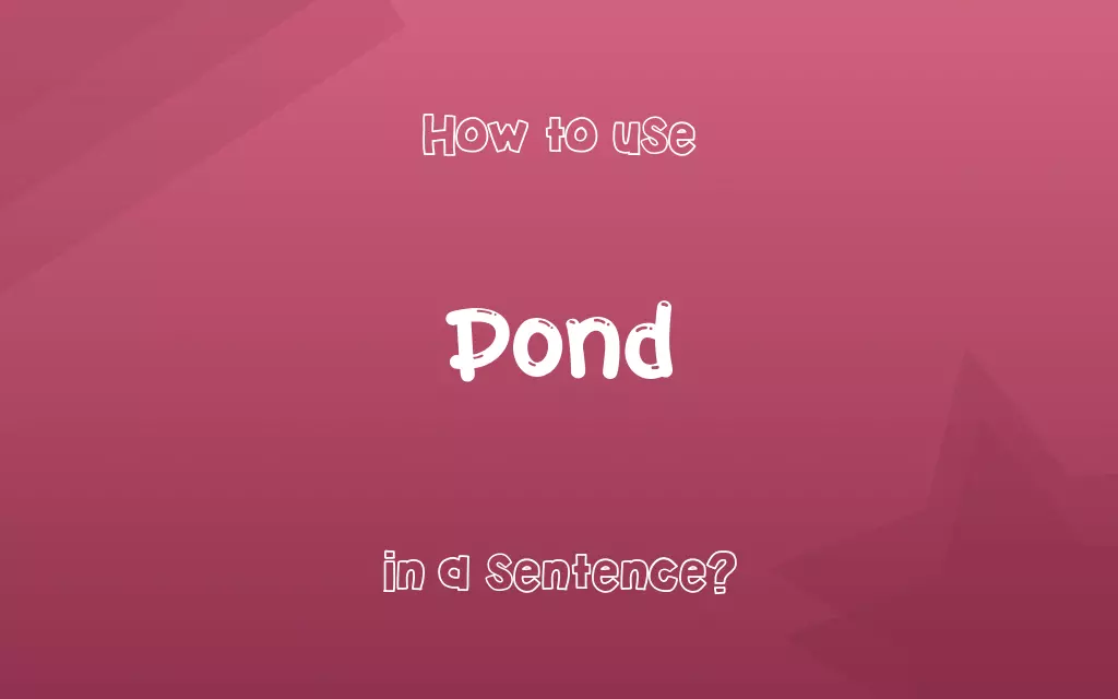 Pond in a sentence