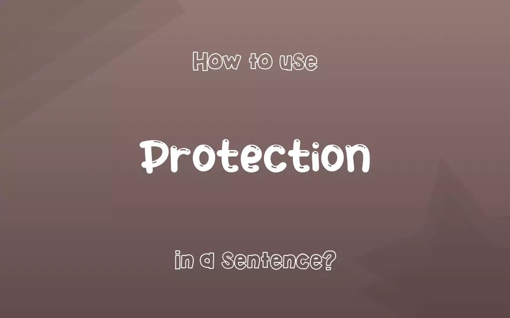 Protection in a sentence