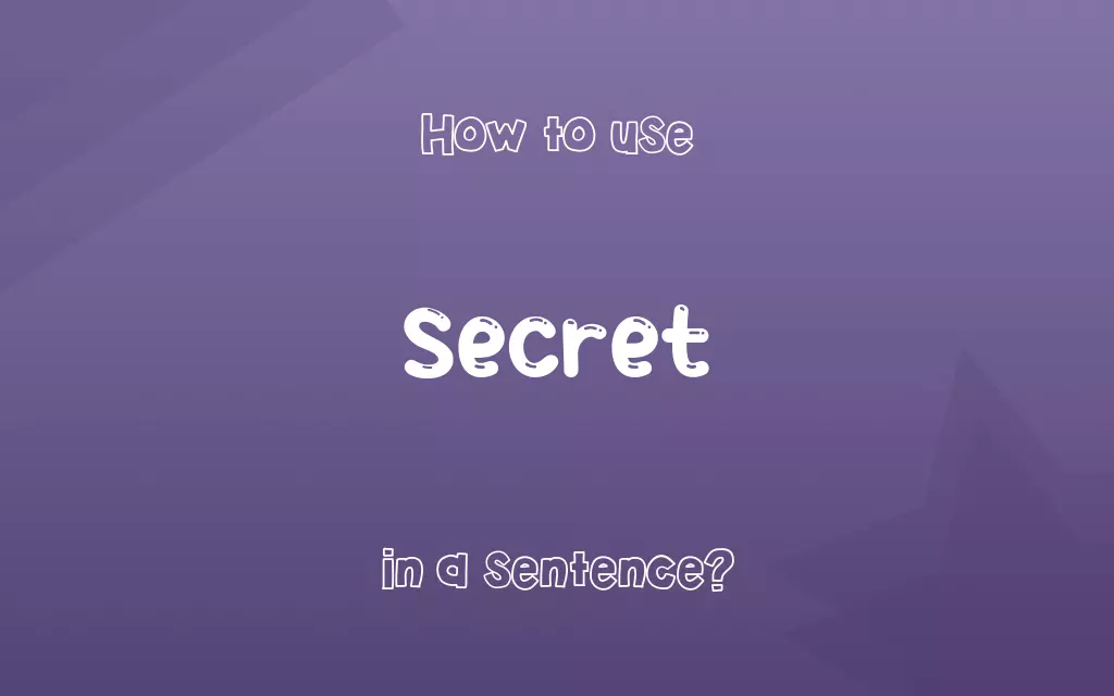 Secret in a sentence