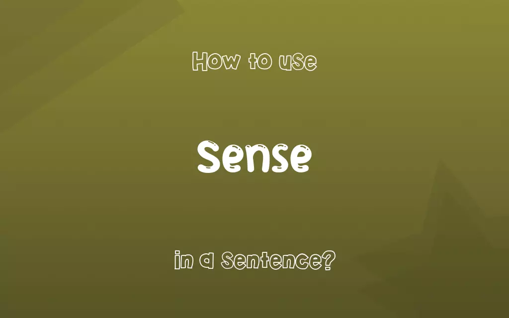 Sense in a sentence