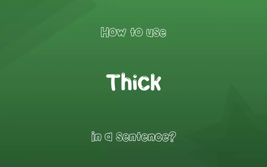 Thick in a sentence