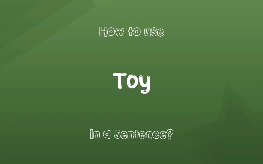 Toy in a sentence
